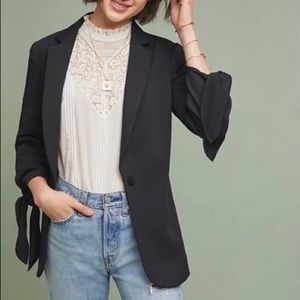 Anthropologie Cartonnier Tie Sleeve Blazer
